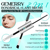 Gemerry Lash Bond And Seal Waterproof 12Ml Bond And Seal Lash Glue For Lash Clusters Bond And Seal Long Lasting For 7296 Hours