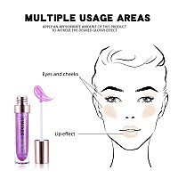 Gecomo Colorful Explosive Pearlescent Lip Gloss 3D Multifunctional Fine Glitter Chameleon Lip Gloss Polarized Diamond Makeup Ma