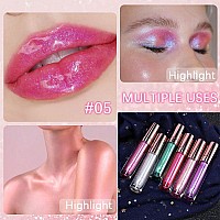 Gecomo Colorful Explosive Pearlescent Lip Gloss 3D Multifunctional Fine Glitter Chameleon Lip Gloss Polarized Diamond Makeupmag