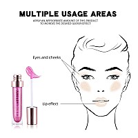 Gecomo Colorful Explosive Pearlescent Lip Gloss 3D Multifunctional Fine Glitter Chameleon Lip Gloss Polarized Diamond Makeup Mag