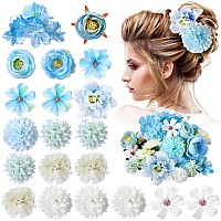 Bbto 21 Pieces Flower Hair Clip Rose Hair Clips Hair Barrettes For Women Flower Hair Accessories Boho Bride Claw Clip Hairpin Br