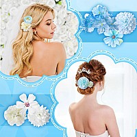 Bbto 21 Pieces Flower Hair Clip Rose Hair Clips Hair Barrettes For Women Flower Hair Accessories Boho Bride Claw Clip Hairpin Br