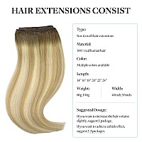 Doores Weft Hair Extensions Human Hair 14 Inch 80G Light Ash Brown To Light Blonde Highlighted Golden Blonde Brazilian Bundles