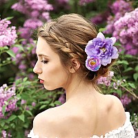 Bbto 21 Pieces Flower Hair Clip Rose Hair Clips Hair Barrettes For Women Flower Hair Accessories Boho Bride Claw Clip Hairpin Br