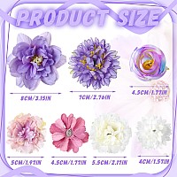 Bbto 21 Pieces Flower Hair Clip Rose Hair Clips Hair Barrettes For Women Flower Hair Accessories Boho Bride Claw Clip Hairpin Br