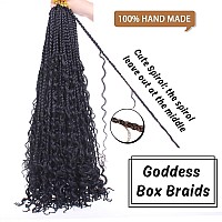 Cookoo 24 Inch Goddess Box Braids Crochet Hair For Black Women 8 Pack Bohemian Hippie Box Braids Prelooped Crochet Hair With Cu