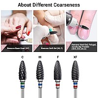 Melodysusie Ceramic Nail Drill Bit 332 235Mm Professional Acrylic Nail File Flame Drill Bit For Manicure Pedicure Cuticle