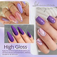 Ur Sugar Purple Gel Nail Polish Set 6 Colors Purple Grape Lilac Violet Magenta Glitter Shimmer Purple Collection Nail Gel Polis