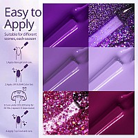 Ur Sugar Purple Gel Nail Polish Set 6 Colors Purple Grape Lilac Violet Magenta Glitter Shimmer Purple Collection Nail Gel Polis