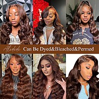 Alididi Chocolate Brown Lace Front Wig Human Hair For Women 13X4 Body Wave Lace Front Wigs Human Hair 4 Colored Wigs Human Hair