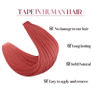 Sixstarhair Tape In Hair Extensions Silky Straight Remy Human Hair Rooted Metallic Bronde Tape In Hair Extensions Human Hair 18I