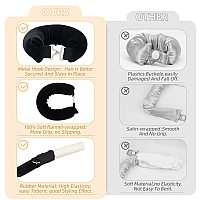 Heatless Overnight Curls Styling Tools Jumbo Flexi Satin Rods To Sleep In For All Hair Types 3Pcs Rose Red