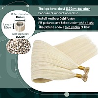 Ugeat 24 Inch I Tip Hair Extensions Human Hair Blonde Itip Hair Extensions Blonde Itip Hair Extensions Real Human Hair Cold Fusi