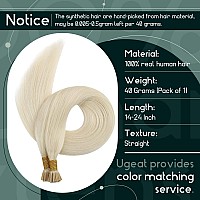 Ugeat 24 Inch I Tip Hair Extensions Human Hair Blonde Itip Hair Extensions Blonde Itip Hair Extensions Real Human Hair Cold Fusi