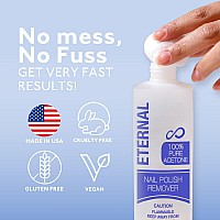 Eternal Acetone Nail Polish Remover Cuticle Oil Drops 100 Pure Acetone For All Nail Polish Types Natural Gel Acrylic Nai