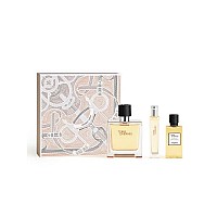 Hermes Terre Dhermes 3Pieces Set For Men 25 Ounce Pure Perfume 05 Ounce Pure Perfume 135 Ounce Hair And Body Shower G