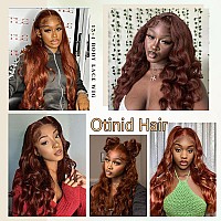 32 Inch Reddish Brown Lace Front Wigs Human Hair Pre Plucked 13X4 Hd Lace Front Wigs Human Hair Brown Body Wave Human Hair Wig 1