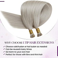 Laavoo I Tip Hair Extensions Human Hair Platinum Blonde Itip Human Hair Extensions Blonde Cold Fusion Itips Hair Extensions Huma