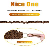 Pretwisted Passion Twist Hair 8 Packs 112 Strands Pre Looped Passion Twist Braiding Hair For Women Short Passion Twists Croch