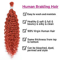 Human Braiding Hair 24Inch Water Wave For Braiding Wet And Wavy Micro Braiding Human Hair No Weft Human Braiding Hair Extensions