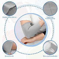 Vicenpal 2 Pairs Full Forearm Tattoo Cover Up Compression Sleeves Band Concealer Support Uv Arm Sleeves For Women Men Gray Bla