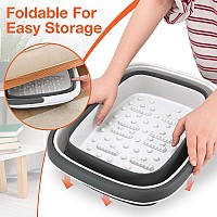 Udefineit Collapsible Foot Soaking Tub With Handle 15L4 Gallons Portable Pedicure Foot Spa Tub Plastic Feet Soaking Basin Wi