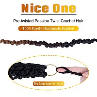 Pretwisted Passion Twist Hair 8 Packs 112 Strands Pre Looped Passion Twist Braiding Hair For Women Short Passion Twists Croch