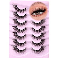 False Eyelashes Fluffy Cat Eye Lashes 7 Pairs Fake Eyelashes Mink Lashes Wispy False Lashes Pack By Ruairie