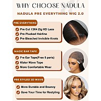 Nadula Pre Everything Glueless Honey Blonde 13X4 Hd Pre Cut Body Wave Lace Front Wig Human Hair Pre Plucked Invisible Bye Bye Kn