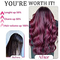 Clip In Hair Extensions 99J Burgundy Double Weft Handmadereal Human Hair 8Pcs Per Set With 18Clips Clip In Extensions For W