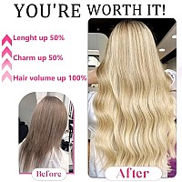 Straight Clip In Hair Extensions Real Human Hair 8Pcs Clip In Dark Blonde Highlighted Bleach Blonde 100 Human Hair Extensions 8