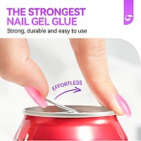 Uv Glue For Nails 6 In 1 Uv Nail Glue With Jelly Gel Polish Base Coatgelike Ec Strong Adhesive For Press On Nails Acrylic Tip