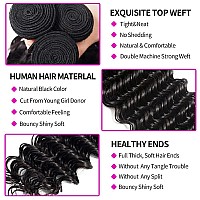 Human Hair Bundles 24Inch 1 Bundles 12A Brazilian Deep Wave 1 Single Bundles Human Hair 100 Unprocessed Virgin Remy Wet And Wav