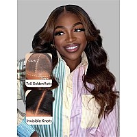 Unice Bye Bye Knots 7X5 Pre Cut Lace Glueless Wig Chestnut Brown Ombre Loose Wave Wig Pre Bleached Invisible Knots Pre Everythin