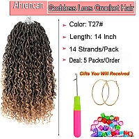 Ahrencan Crochet Goddess Locs 14 Inch 5 Packs Boho Goddess Locs Crochet Hair With Curly Endsfaux Locs Crochet Hair For Women P