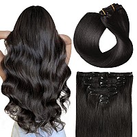 Suyya Clip In Hair Extensions Real Human Hair 7 Pcs Human Hair Clip In Extensions Straight Remy Human Hair Extensions Clip Ins F