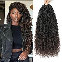 Goddess Locs Crochet Hair 24 Inch 7 Packs Long Faux Locs Crochet Hair Soft Crochet Locs Boho Locs Crochet Hair Synthetic Hippie