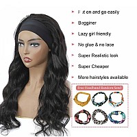 Headband Wig Human Hair Body Wave Headband Wigs For Black Women Non Lace Front Human Hair Wigs Brazilian Virgin Hair Headband Wi