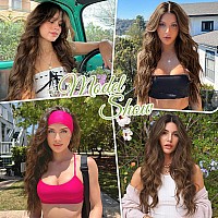 Kookastyle Invisible Wire Hair Extensions With Transparent Headband Adjustable Size 4 Secure Clips Long Wavy Secret Wire Hairpie