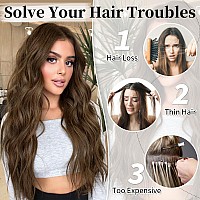 Kookastyle Invisible Wire Hair Extensions With Transparent Headband Adjustable Size 4 Secure Clips Long Wavy Secret Wire Hairpie