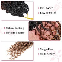 Alicoco Goddess Locs Crochet Hair 18 Inch 8 Packs Faux Locs Crochet Hair For Women Boho Locs Prelooped River Crochet Locs With