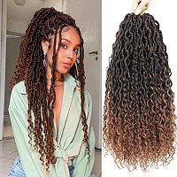 Alicoco Goddess Locs Crochet Hair 24 Inch 8 Packs Faux Locs Crochet Hair For Women Boho Locs Prelooped River Crochet Locs With