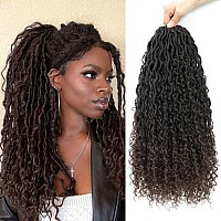 Alicoco Goddess Locs Crochet Hair 14 Inch 8 Packs Faux Locs Crochet Hair For Women Boho Locs Prelooped River Crochet Locs With