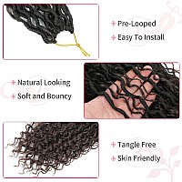 Alicoco Goddess Locs Crochet Hair 14 Inch 8 Packs Faux Locs Crochet Hair For Women Boho Locs Prelooped River Crochet Locs With