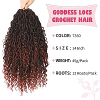 Alicoco Goddess Locs Crochet Hair 14 Inch 8 Packs Faux Locs Crochet Hair For Women Boho Locs Prelooped River Crochet Locs With