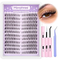 Cat Eye Lash Clusters Kit Natural Lash Extensions Kit 216 Pcs Wispy Cluster Eyelash Extensions C Curl Inidvidual Lashes Kit With