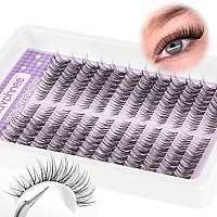 Cat Eye Lash Clusters Kit Natural Lash Extensions Kit 216 Pcs Wispy Cluster Eyelash Extensions C Curl Inidvidual Lashes Kit With