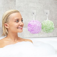 Tbestmax 4 Pack Bath Sponge Pouf Shower Loofah Body Scrubber Exfoliator 60Gpiece 4 Colors