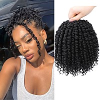 Callia Passion Twist Hair 8 Inch Passion Twist Crochet Hair 9 Packs Pretwisted Crochet Passion Twist Hair Prelooped Crochet Hair