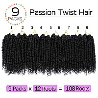 Callia Passion Twist Hair 8 Inch Passion Twist Crochet Hair 9 Packs Pretwisted Crochet Passion Twist Hair Prelooped Crochet Hair